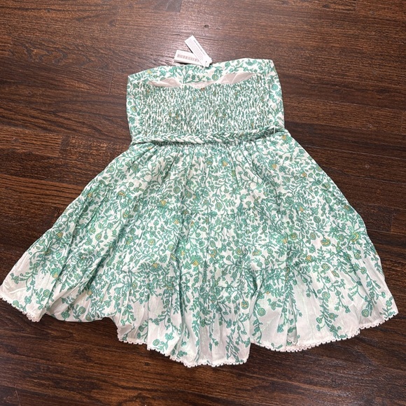 Poupette St. Barth Green Strapless Sundress - Picture 3 of 4